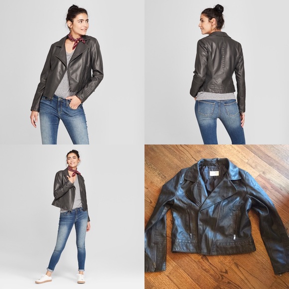 universal thread leather jacket